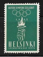 ALLEMAGNE JEUX OLYMPIQUES D ' HELSINKI 1952 - Summer 1952: Helsinki