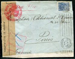 ARGENTINE - N° 166 / LETTRE AVEC O.M. BUENOS AIRES LE 15/10/1915 , POUR PARIS AVEC CENSURE MILITAIRE - TB - Cartas & Documentos