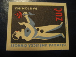 ZUC Pantomima Mime Pantomime Circus Art Poster Stamp Vignette CZECHOSLOVAKIA Label - Cirque