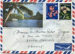 POLYNESIE FRANCAISE LETTRE PAR AVION DEPART PAPEETE 19-3-1979 ILE TAHITI POUR LA FRANCE - Briefe U. Dokumente