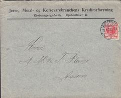 JERN-, METAL- Og KORTEVAR KREDITORF., Brotype Ia KJØBENHAVN 1911 Cover Brief Brotype Ia ASSENS (Arr.) Cds. Fr. VIII. - Storia Postale