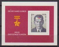 GERMANIA DEMOCRATICA DDR FOGLIETTI 1976 RICHARD SORGE UNIF. BF 44 MNH XF - 1° Giorno – FDC (foglietti)
