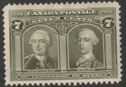 Canada 1908 Sc 100 Mi 88 Yt 89 MH* - Unused Stamps