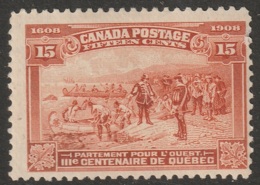 Canada 1908 Sc 102 Mi 90 Yt 91 MLH* - Unused Stamps