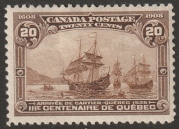 Canada 1908 Sc 103 Mi 91 Yt 92 MH* Gum Thins - Unused Stamps
