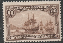 Canada 1908 Sc 103 Mi 91 Yt 92 MLH* Thin/minor Gum Crease - Ungebraucht