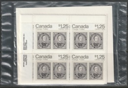 Canada Sc 756 Complete Plate Block Set MNH - Blocs-feuillets