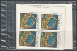 Canada Sc 898 Complete Plate Block Set MNH - Blocs-feuillets