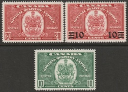 Canada Sc E7-E9 Special Delivery MLH - Eilbriefmarken