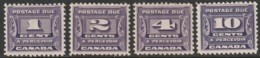 Canada Sc J11-J14 Postage Due Set MH/MNH - Port Dû (Taxe)