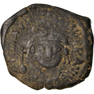 Monnaie, Maurice Tibère, Demi-Follis, 588-589, Thessalonique, TB+, Cuivre - Byzantines