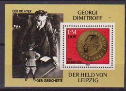 GERMANIA DEMOCRATICA DDR FOGLIETTI 1982 GEORGI M.DIMITROW UNIF. BF 68 MNH XF - 1er Día – FDC (hojas)