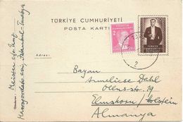 Post Card  Tarabya - Elmshorn            1955 - Interi Postali