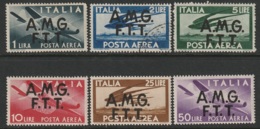 Trieste Zone A Sc C1-6 Complete Set Mostly MH - Airmail