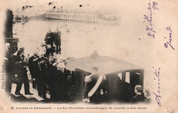 Président Emile Loubet Au Danemark - Le Roi Christian IX Reconduisant M. Loubet à Son Canot 1903 - Photo Léon Bouet - Eventos