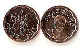 Swaziland 5 Cents- 2011 - UNC - Swaziland