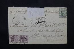 MAURICE - Enveloppe Commerciale En Recommandé Pour La France En 1899, Affranchissement Plaisant  - L 63705 - Mauritius (...-1967)