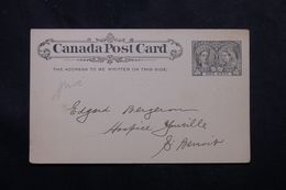 CANADA - Entier Postal Avec Repiquage Au Verso Du Dominiom Exprés Company Pour St Benoit En 1897 - L 63711 - 1860-1899 Regering Van Victoria