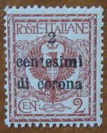 1919 ITALIA REGNO Occupazione Aquila E Ornamenti Sovrastampa 2 Centesime Di Corona Nuovo - Otros & Sin Clasificación