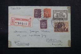 PORTUGAL - Enveloppe En Recommandé De Lisbonne Pour La France En 1952 Avec Vignette Au Dos - L 63740 - Covers & Documents