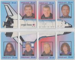 ISRAEL FIRST ISRAELI ASTRONAUT IN SPACE ILAN RAMON PUZZLE OF 8 PHONE CARDS - Space