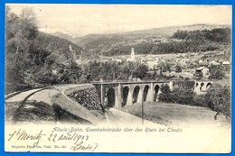 CPA AK Suisse - ALBULA-BAHN Eisenbahnbrücke über Den Rhein Bei THUSIS ° Engadin Press Co. ** GR Grisons - Thusis