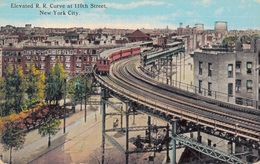 ELEVATED R.R. CURVE AU 110th STREET / NEW YORK CITY - Trasporti