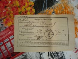 Aufgabs Recepisse Werschetz Versecz Vrsac Banat 1870 - Banat-Bacska