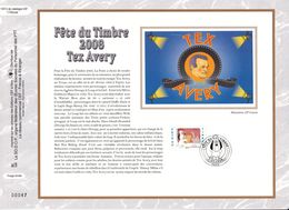 16,1927S France CEF PTT Soie 1927S 1749 4146    BD   Rare Droopy Tex Avery Fête Du Timbre CS - Carte Souvenir FDC Feuill - Collectors