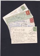 Oblitération De Fortune A Etoile  Bureau D Arrivee : 4 Cartes - Fortune Cancels (1919)