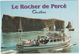 Canada : Le  Rocher De  Percé , Québec , Bateau - Moderne Kaarten