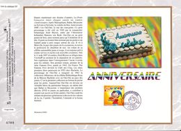 16,1944 France CEF PTT Soie 1944  4183    BD   Oui Oui Gâteau Anniversaire CS - Carte Souvenir FDC Feuillet Spécial 2008 - Collectors