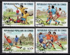 Congo - Brazzaville 1989 Mi# 1144-1147 Used - Elimination Matches, 1990 World Cup Soccer Championships - Oblitérés