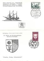 Austria Österreich 1973 Graz Franz-Josef Land Admiral Tegtthoff Expedition FDC Double Postcard - Expéditions Arctiques