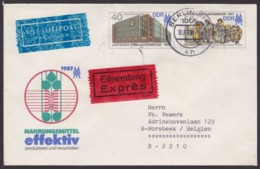 Mi-Nr. U6, Portoger. Eilboten/Luftpost Nach Belgien, Mit Ankunft - Enveloppes - Oblitérées
