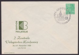 Mi-Nr. PU 10 D2/01, "Leipzig", Konferenz 1955, Pass. Sst - Enveloppes Privées - Oblitérées