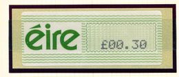 IRELAND  -  1990-1 Amiel Pitney Bowes Label 30p Unmounted/Never Hinged Mint - Franking Labels