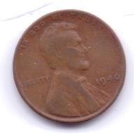 U.S.A. 1940: 1 Cent, KM 132 - 1909-1958: Lincoln, Wheat Ears Reverse