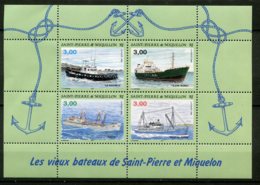 18450 St PIERRE Et MIQUELON BF 5** Vieux Bateaux De Saint-Pierre-et-Miquelon   1996  B/TB - Blocks & Kleinbögen