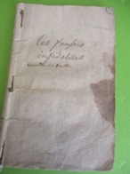 Fascicule Théâtre Ancien/Comédie En 1 Acte Et En Vers/"Les Fausses Infidélités"/BARTHE/ 1786  FAT33 - 1701-1800