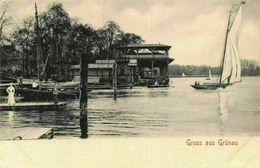 Gruss Aus Grunau River Habour Boats Postcard - Andere