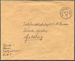 1940 Sweden Faltpost 132 / Fieldpost Cover - Militari