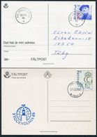 1986/90 Sweden X 2 Faltpost Comic Military Soldier Fieldpost Postcards - Militaires