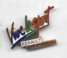 Pin's  Ville, Automobile  RENAULT  STRASBOURG  Vive  Le  Sport  ( 67 ) - Renault