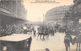 Thème Grève.Paris. Grève Générale Des Chemins De Fer.  Place De La Gare Du Nord    ( Voir Scan) - Staking