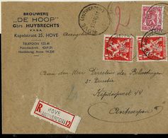 Doc. De HOVE ( ANTWERPEN) Du 13/08/45 En Rec. - Rural Post