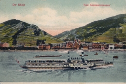 T.P. NO  CIRCULADA , DER RHEIN - BAD ASSMANNSHAUSEN  , SHIPS , BATEAUX , PUERTO - Ferries