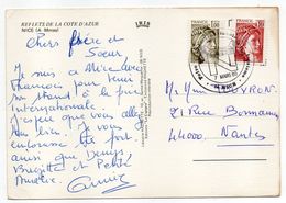 NICE -- 1980--cachet Provisoire "Foire....Tourisme"--type Sabine  Sur Carte Postale Multivues De Nice.......à Saisir - Tijdelijke Stempels