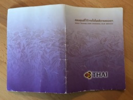 THAI AIRWAYS THAI's Domestic Network / List Of Amenity Kit Items - Manuels