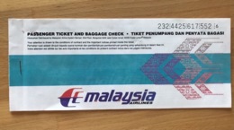 MALAYSIA AIRLINES TICKET 19NOV99 OPEN JAW FRANKFURT KULA LUMPUR LANGKAWI KUALA LUMPUR MUNICH - Biglietti